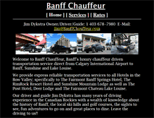 Tablet Screenshot of banffchauffeur.com